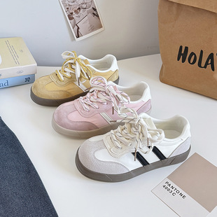 蓓尔韩版轻便芒果头阿甘鞋女低帮2025春秋软底百搭德训鞋BE-6899