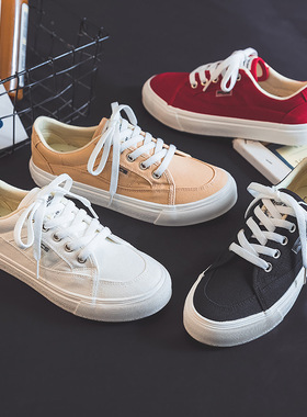 FCS2022春季新款帆布鞋女ins潮百搭学生街拍板鞋平底休闲F6139