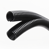 PA66尼龙阻燃塑料波纹管双开口PP阻燃双壁双层护线套管双拼波纹管