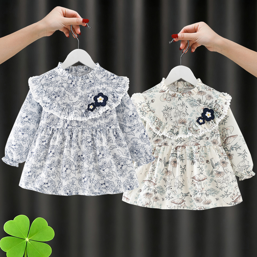 儿童公主裙式防水防脏反穿衣