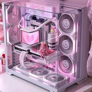 98兔子台式电脑主机游戏电竞i5i7507090 DIY电脑定制主机箱海景房