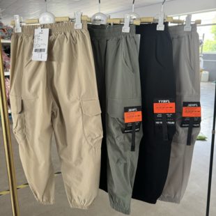 2662夏季男女童梭织工装裤透气运动机能裤