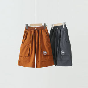 少儿宽松休闲短裤 HD1HK082童裤 女童嘻哈五分裤 街舞短裤 儿童工装