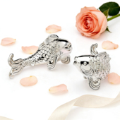 包邮 欧式 饰品现货 创意餐桌摆件镀银椒盐盅调味两件套软装 锂鱼套装