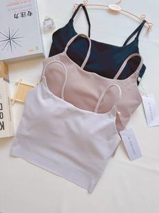 日本和美 大U领瑜伽背心运动紧身修身百搭透气免穿内衣吊带背心女