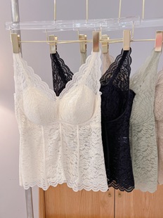 和美新款美背D12B2113钻石线背心性感蕾丝透气贴合聚拢吊带文胸薄