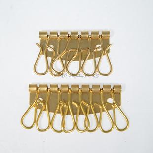 手工钥匙配件送铆钉一对 表面有保护膜 黄铜钥匙排 挂钩钥匙排