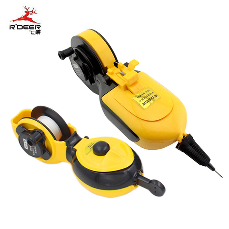 飞鹿工具 手卷式墨斗 划线器30米线 装修手摇墨斗 打线器木工工具