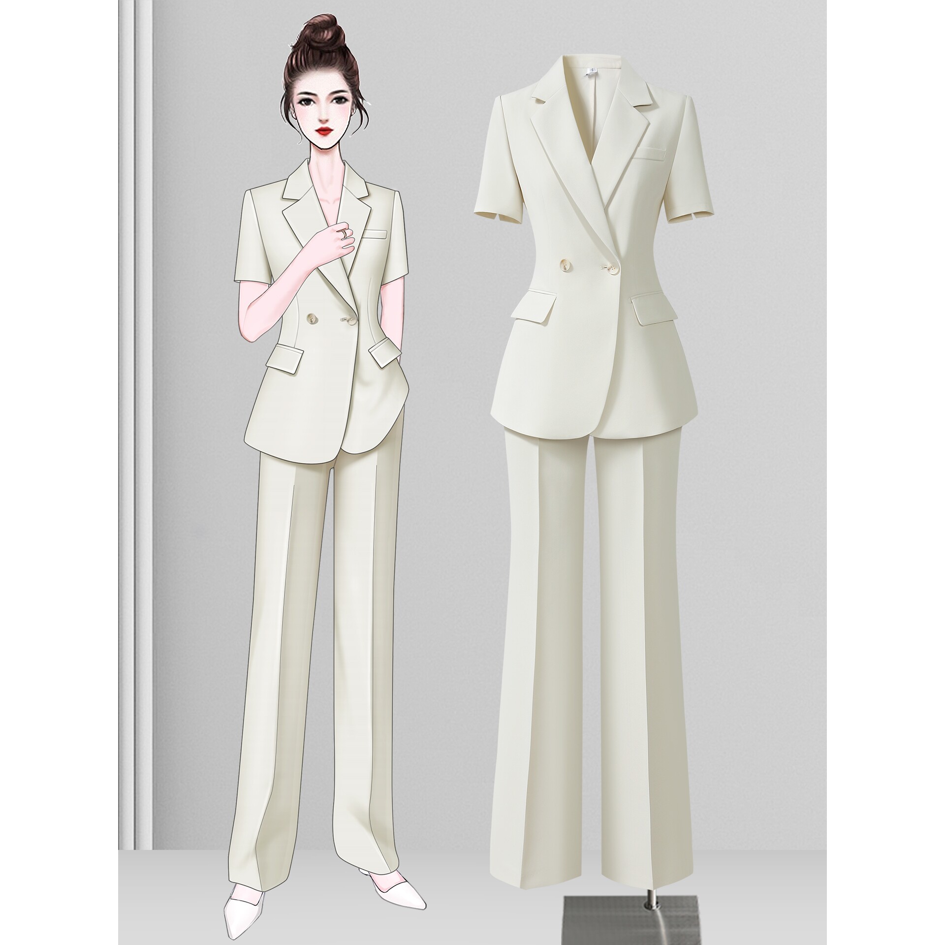 夏季西装套装女2025新款高级感休闲西服外套气质通勤干练职业正装