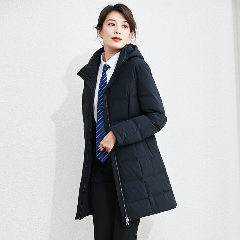 工装羽绒服工作服冬装大衣短款男女4S店银行物业企事业单位团购