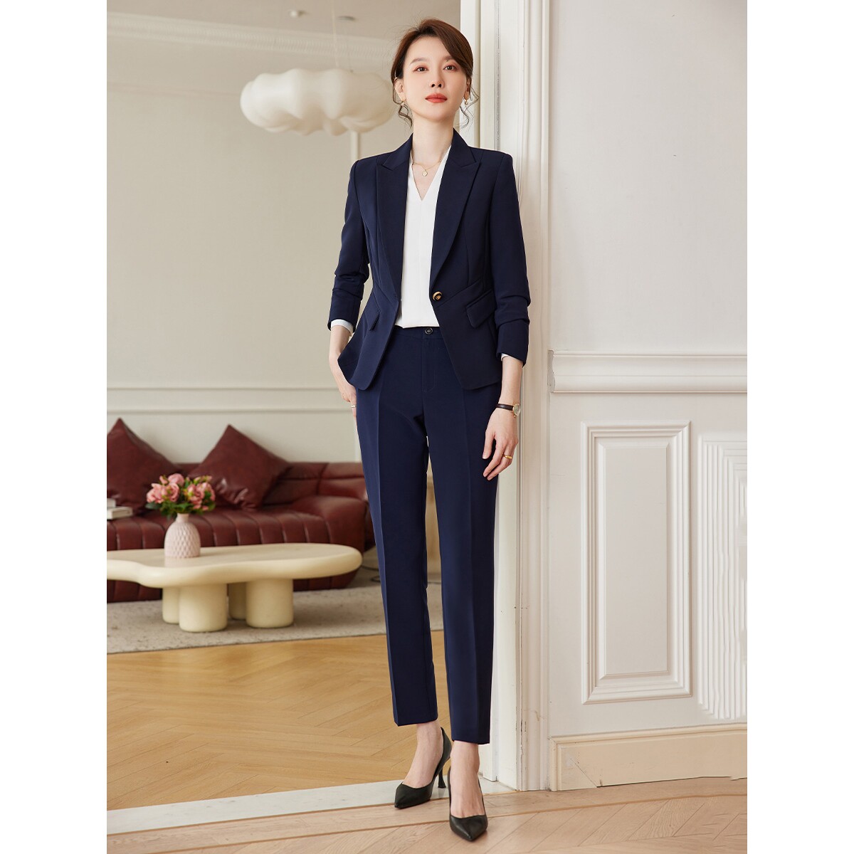 诗璐雅气质西装外套女职业套装时尚女神范高端工作服正装女小个子