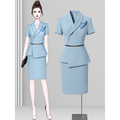 礼仪职业套装女夏季西装制服美业医美前台工作装美容师工作服高端