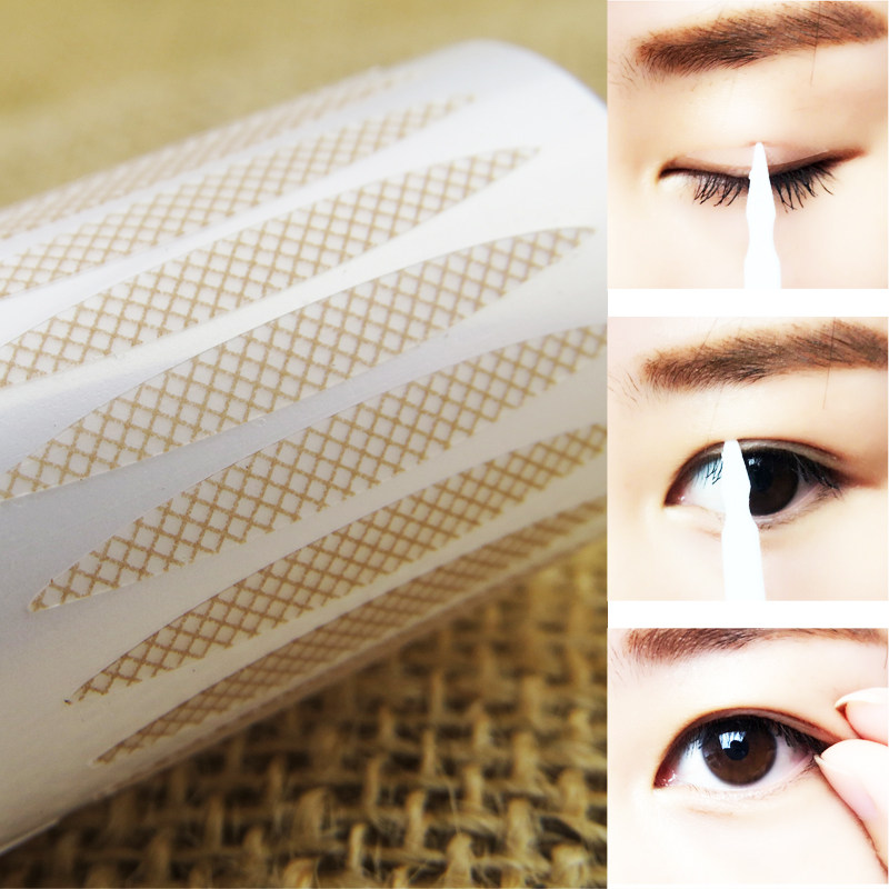 1200贴/不反光 橄榄型双眼皮贴蕾丝双眼皮贴网状隐形持久自然肤色