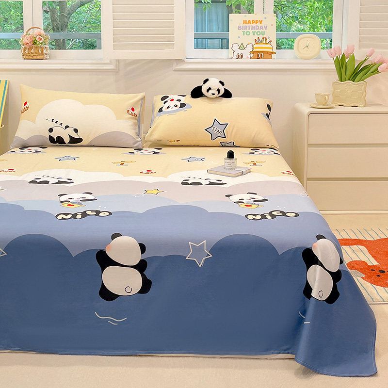 男孩卡通床单单件纯棉100全棉被单四季款学生宿舍单人枕套三件套