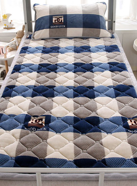 A类加厚抗菌牛奶绒床垫宿舍学生单人90x190cm大学专用床褥子毛毯