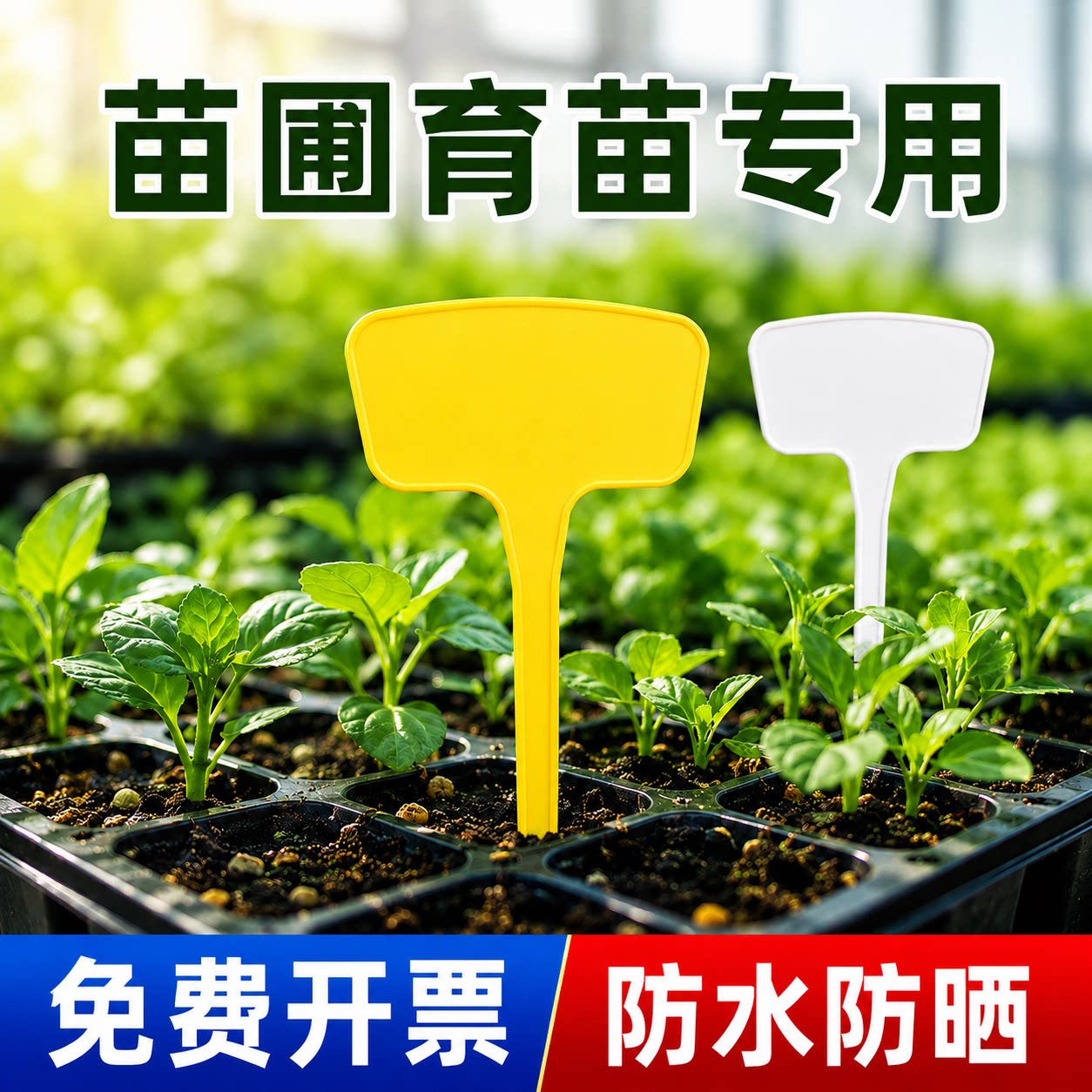 苗圃育苗插地牌标签塑料大号园艺标识牌植物指示牌插地牌记号插牌图片