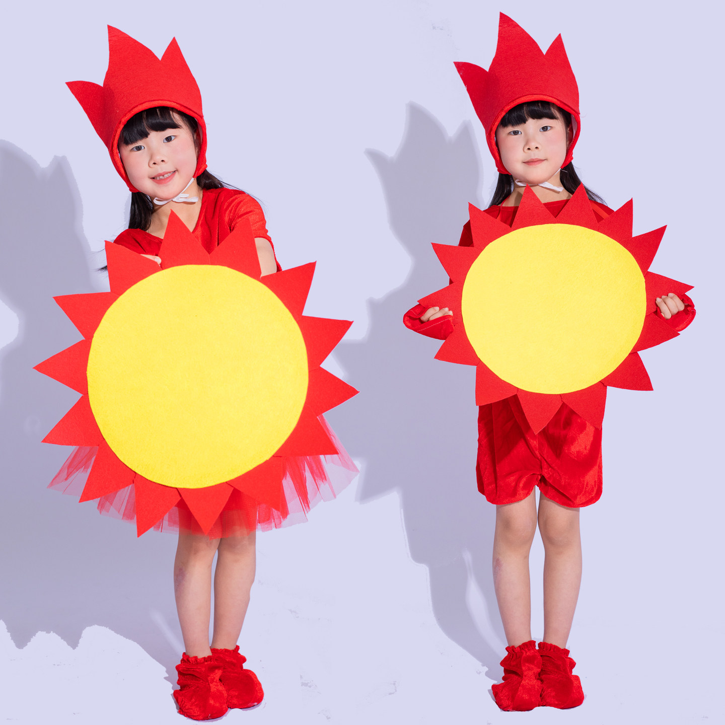 儿大童演出服太阳月亮表演服幼儿小学生蜥蜴刺猬太阳月亮舞蹈服装