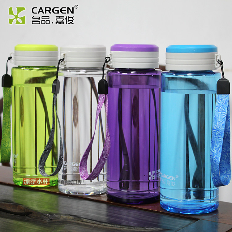 清仓嘉俊pc塑料水杯子 男女士学生便携带提绳800ml大容量运动杯子