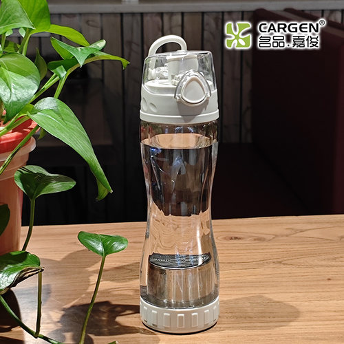 嘉俊下置茶隔泡茶塑料杯一键弹盖