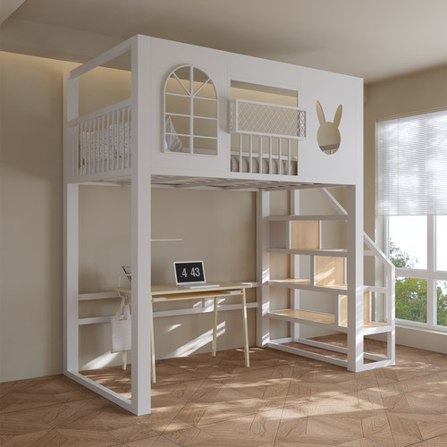 简约铁艺儿童高架床加厚可定制