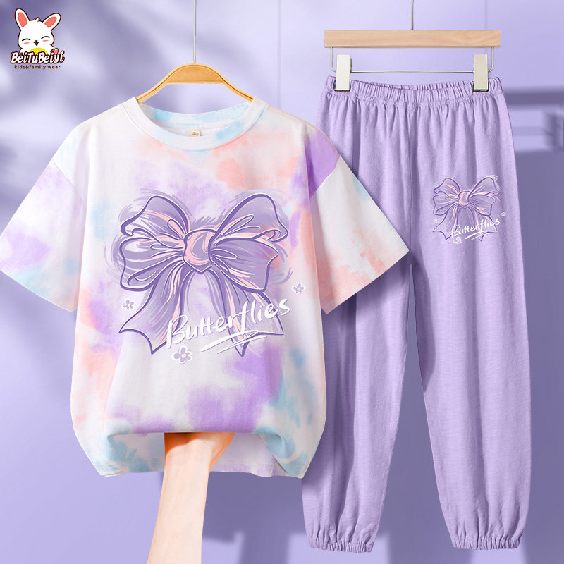 女童夏套装2026新款速干儿童夏装女孩衣服洋气衣夏季女时髦童装