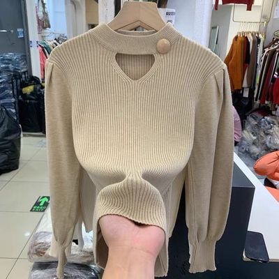 半高领打底衫女秋冬高级感内搭毛衣别致漂亮时髦时尚洋气针织上衣