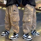 裤 男童裤 长裤 儿童加厚工装 子春秋2025新款 中大童酷帅男孩炸街冬季