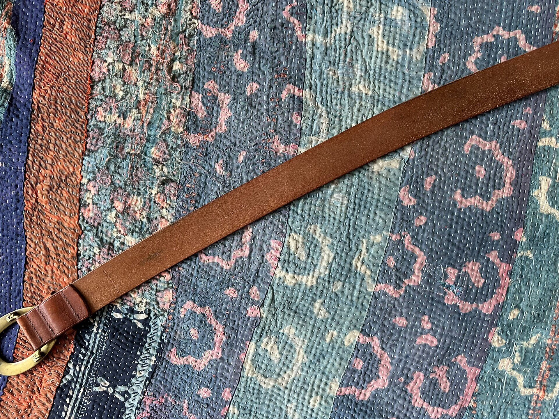 Polo Ralph Lauren Horseshoe Leather Belt — label