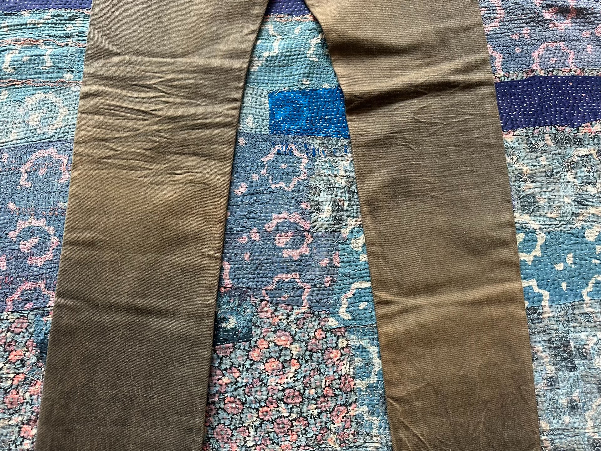 RRL Brown Mud-Dye Slim-Fit Jeans — back