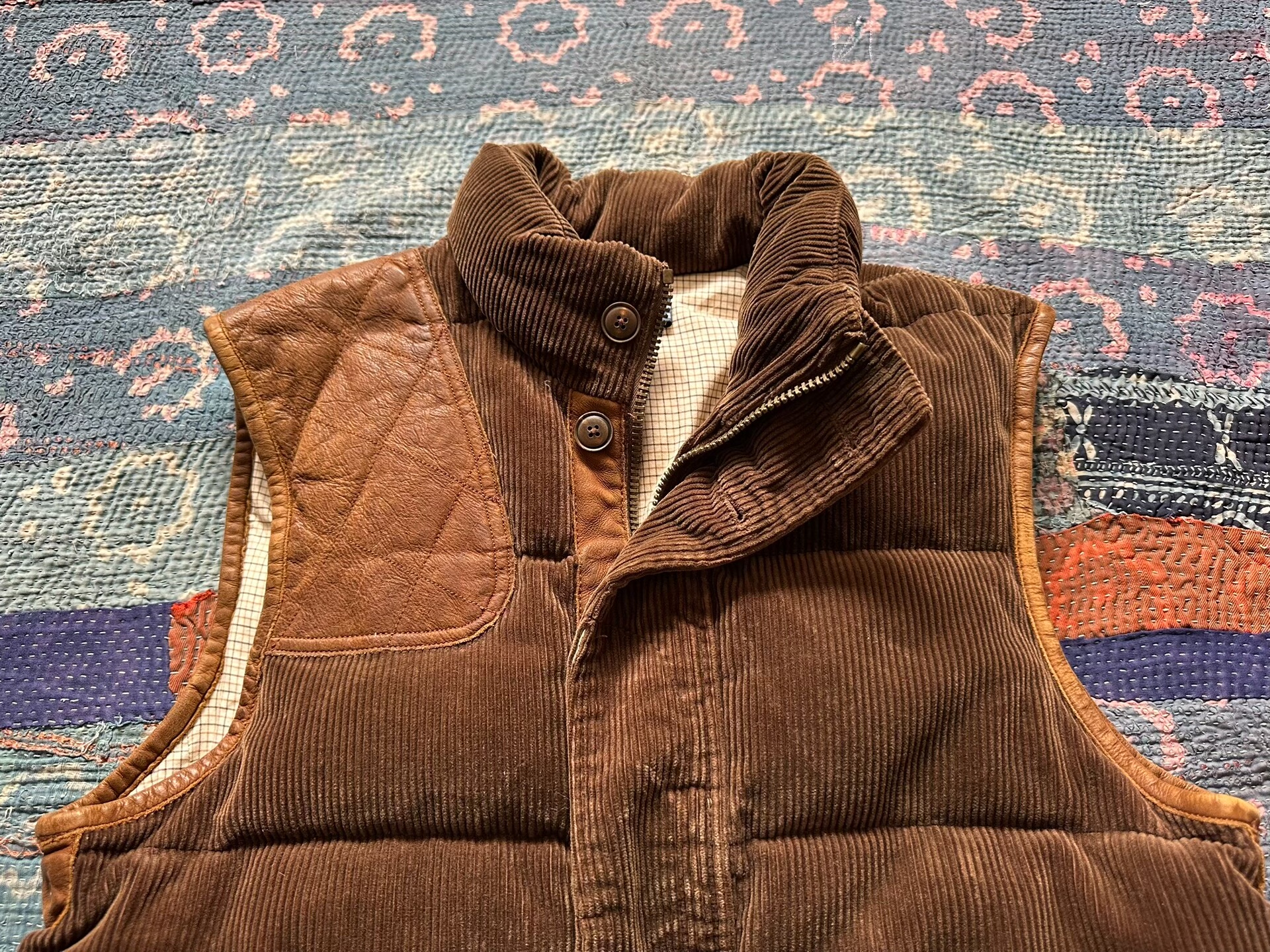Polo Ralph Lauren Brown Corduroy Down Vest — label
