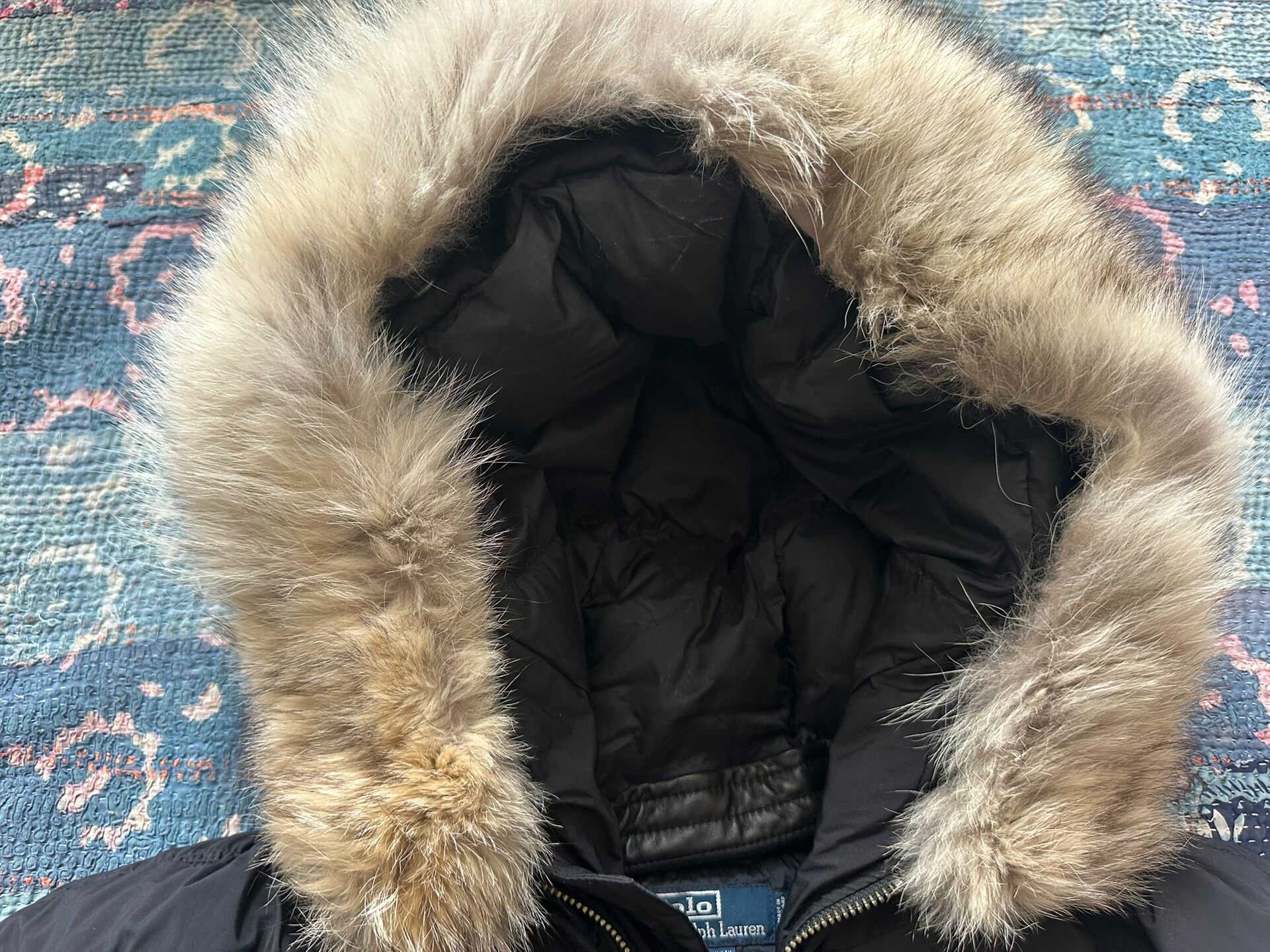 POLO RALPH LAUREN Fur-Lined Cotton Jacket — detail
