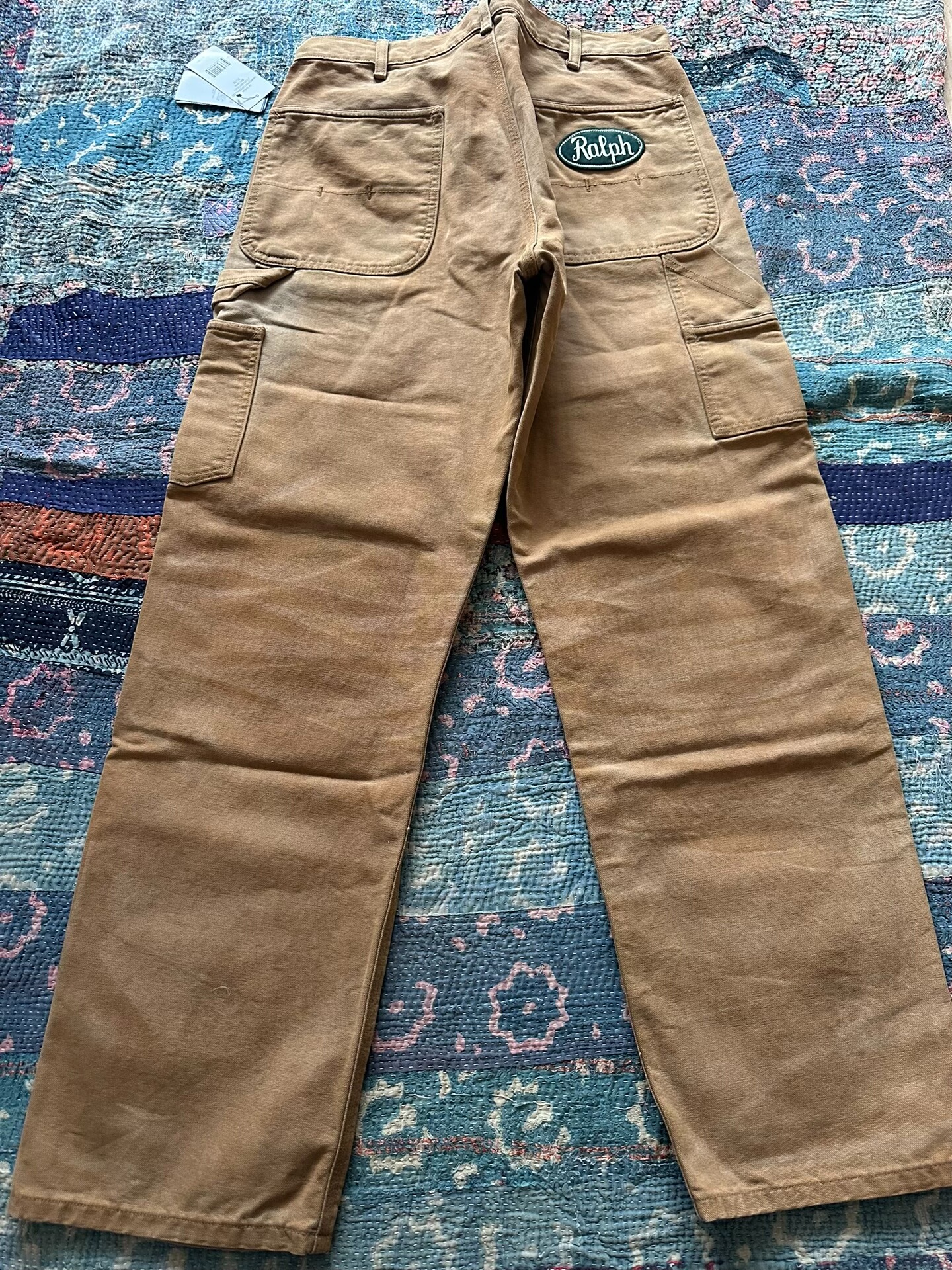 Ralph Lauren RRL Distressed Washed Casual Pants — front