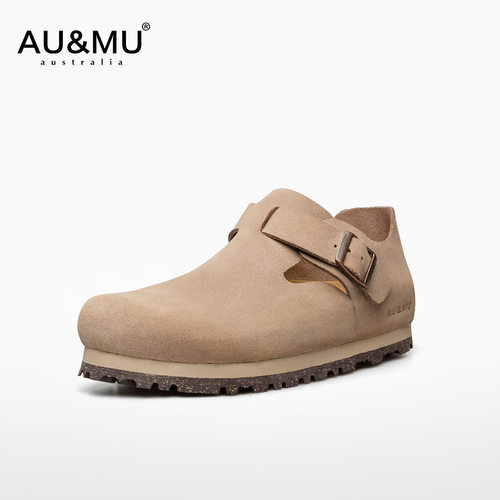 AUMU软木底勃肯鞋女全包开车单鞋