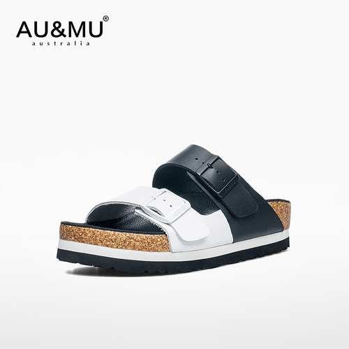 AUMU男女同款真皮勃肯鞋可外穿