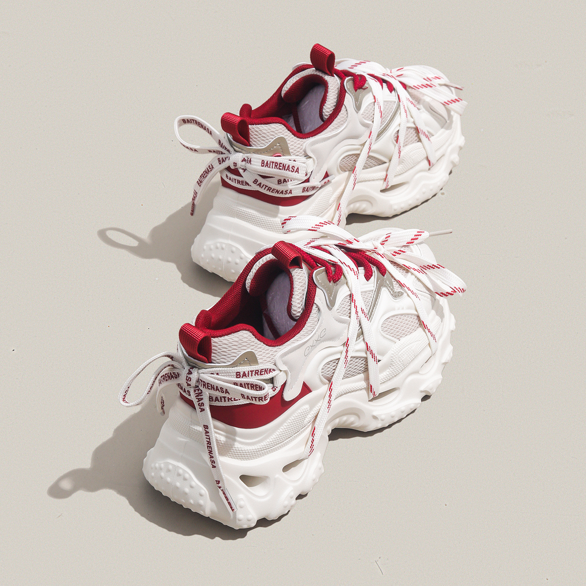 周周推荐~2026春季时尚绑带老爹鞋女厚底增高休闲运动百搭潮鞋,女鞋,老爹鞋,淘宝优惠券,粉丝福利购,淘宝优惠卷