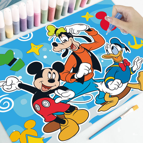 迪士尼米奇沙画儿童彩沙手工DIY