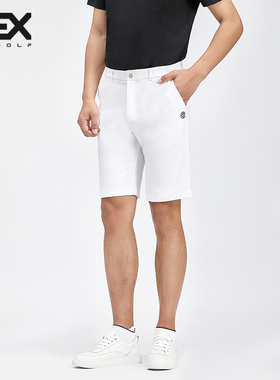 DEXGOLF高尔夫服装男士裤子22新款夏运动裤男装透气速干短裤白色