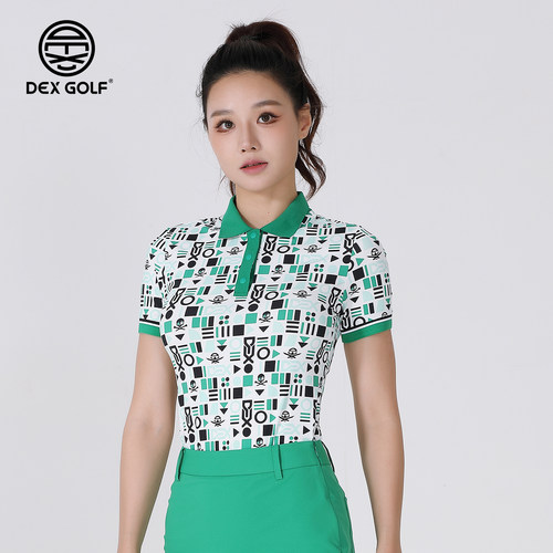 DEXGOLF高尔夫女印花短袖T恤
