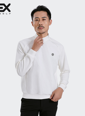 DEXGOLF高尔夫服装男士卫衣新款圆领打底宽松休闲秋冬长袖t恤黑色