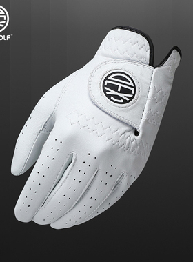DEXGOLF韩国高尔夫手套进口小羊皮透气防滑耐磨柔软左手单只白色