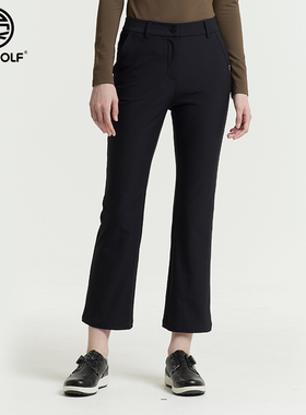 DEX GOLF韩国高尔夫女装九分微喇叭长裤户外运动裤休闲裤百搭显瘦