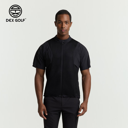 DEXGOLF韩国高尔夫服装男士秋季时尚透气半袖马甲轻便外套7219