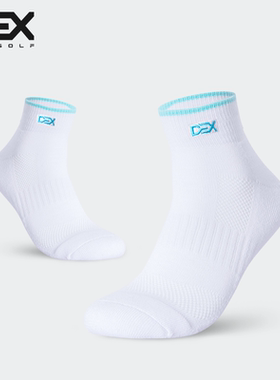 DEXGOLF韩国高尔夫袜子男袜MD001纯棉运动低腰袜透气吸汗短袜白色