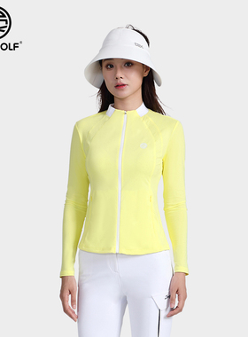 DEXGOLF韩国高尔夫服装女士夏季冰丝凉感长袖上衣遮阳防晒小外套