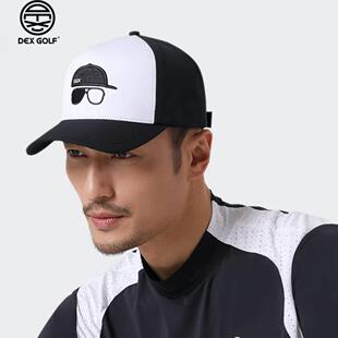 DEXGOLF高尔夫帽子男士网眼棒球帽高顶时尚显脸小防晒遮阳鸭舌帽