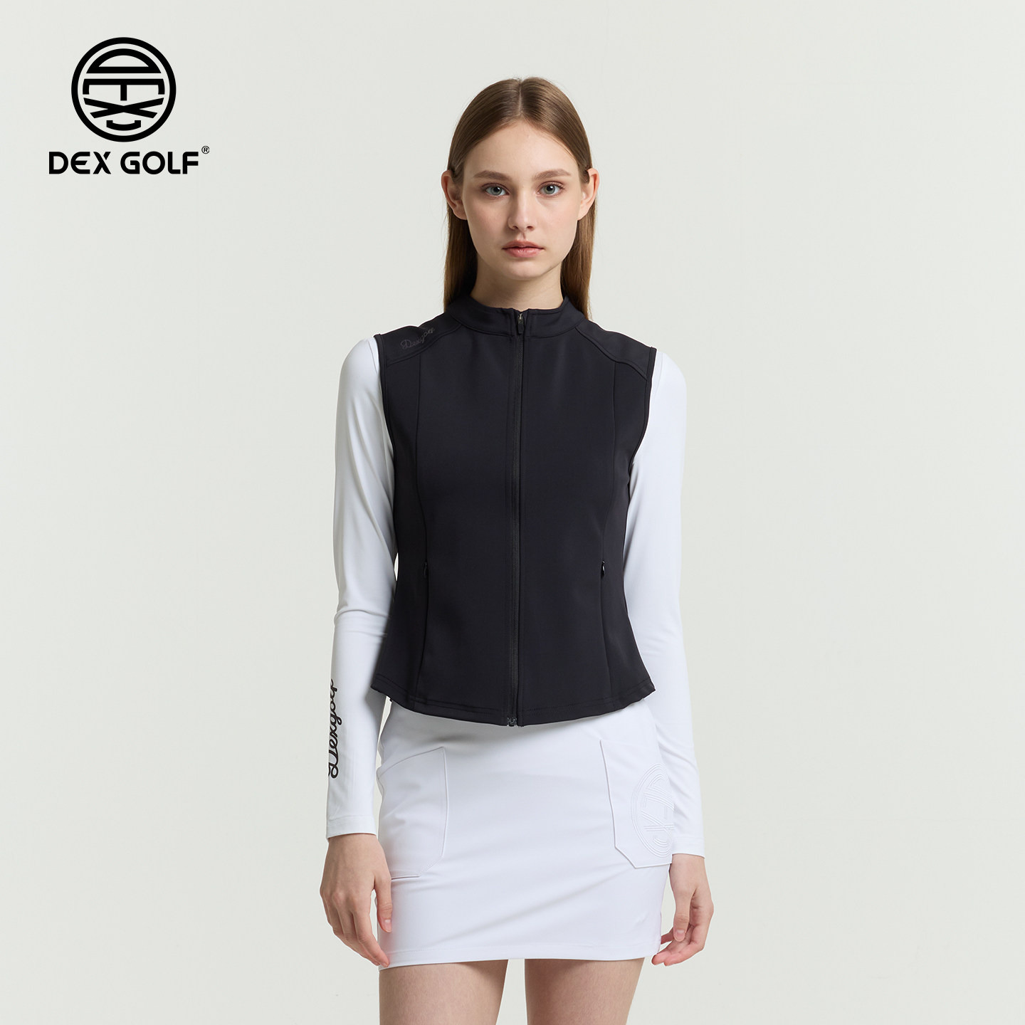 DEXGOLF韩国高尔夫服装女秋冬户外休闲马甲运动透气百搭背心外套