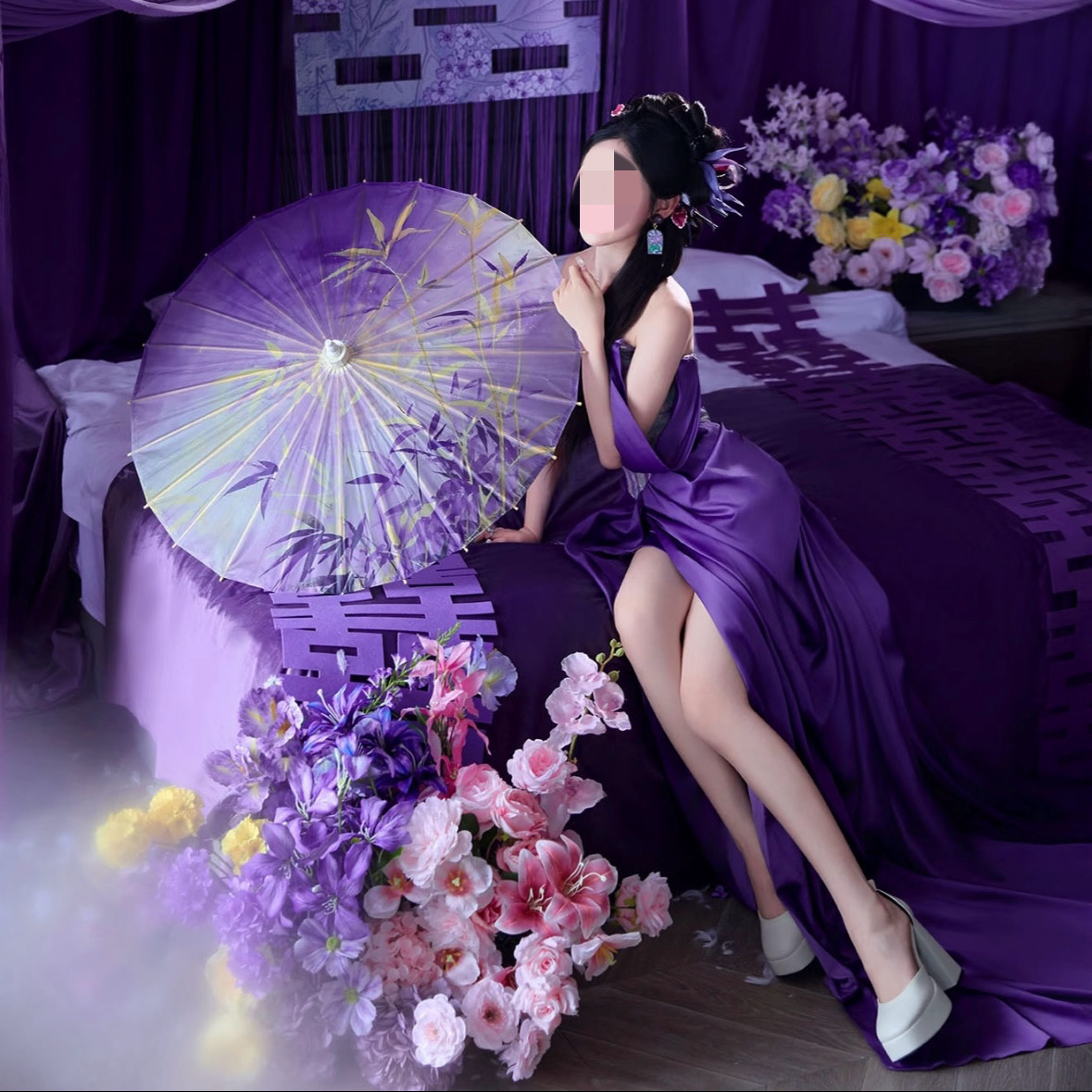 非遗手工油纸伞古风道具防雨防晒汉服户外拍照晴雨两用图片