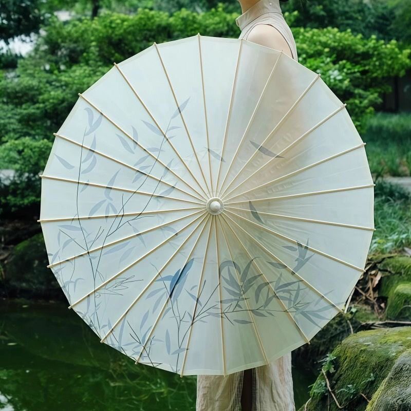 竹系列油纸伞古风道具晴雨两用新中式配旗袍汉服拍照舞蹈战国袍伞图片
