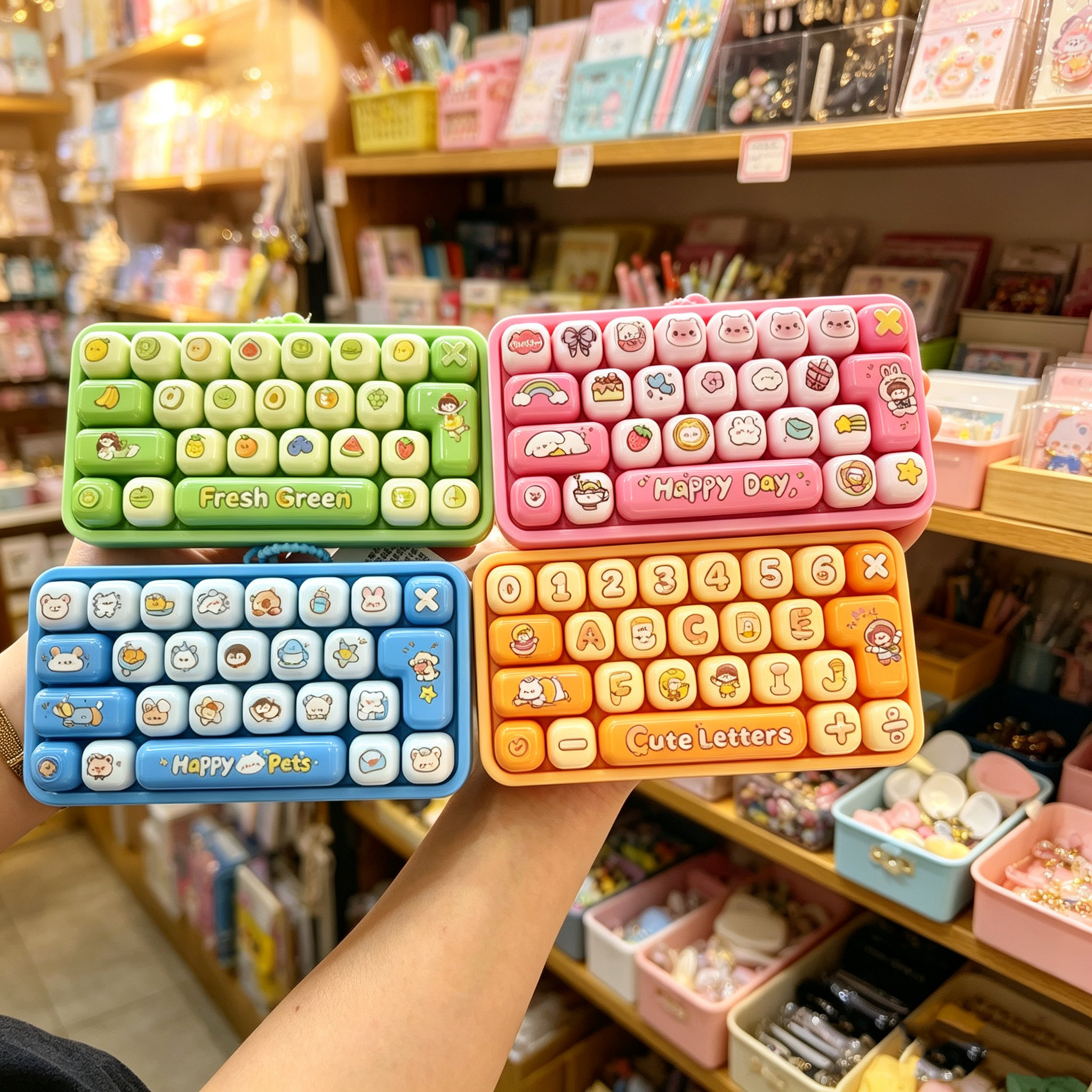 新品26键解压键盘玩具钥匙扣可爱创意学生儿童生日礼品小挂件挂饰