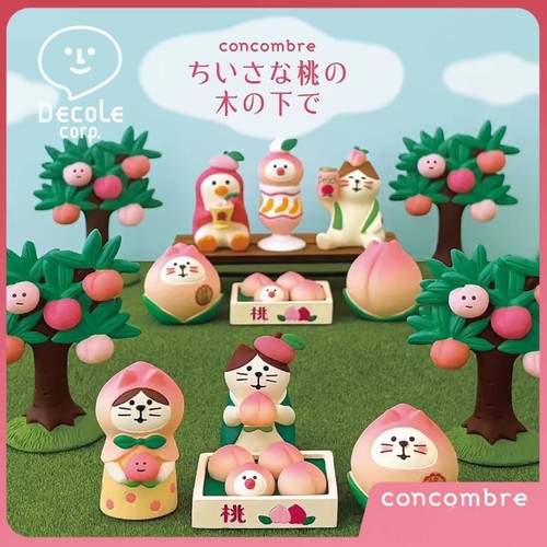 Concombre桃子原装手办小猫摆件